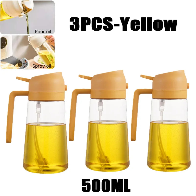 200/300/500ml Oil Spray Bottle BBQ Cooking Olive Oil Sprayer Plastic Baking Oil