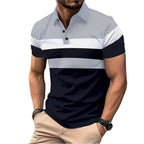 Summer Men's Short Sleeve Polo Shirts Splice Breathable Lightweight T Shirts Mens Outdoor Sweatwear Turn Down Mens Shirts Lootquake LLC