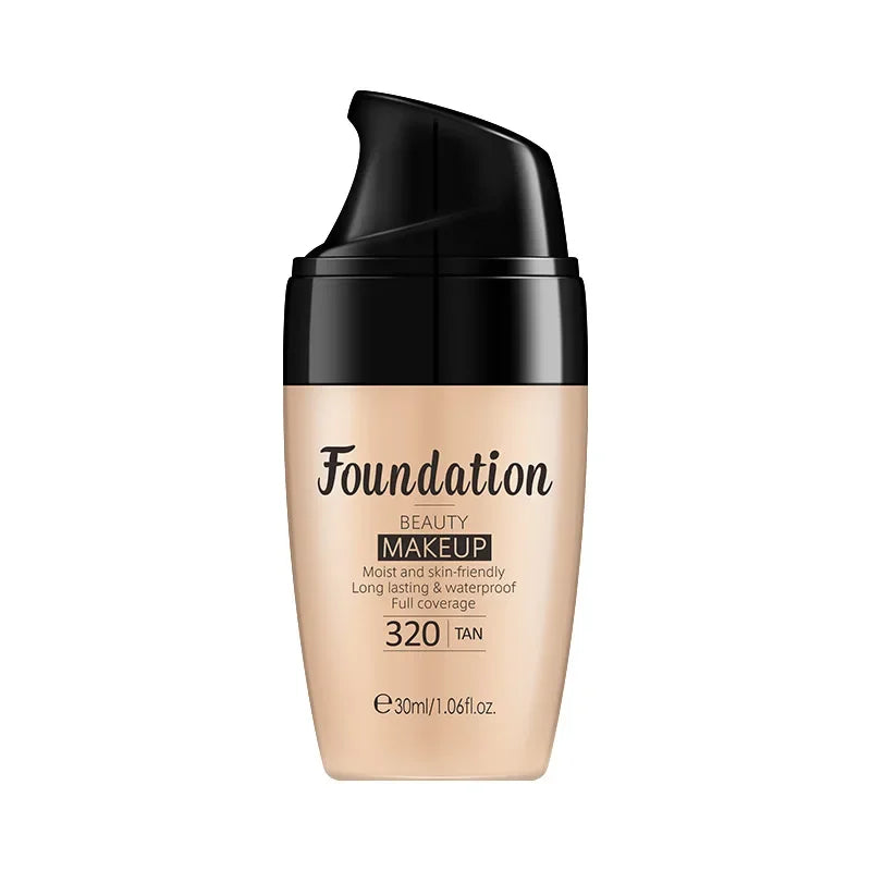 LAIKOU Liquid Foundation Moisturizing Long Lasting Face Comestics Natural Brighten Face Base Tone Make Up 30ml Lootquake LLC
