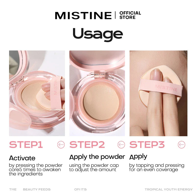 Mistine Foundtion Air Cushion with Natural Dewy Finish Makeup Moisturize Nourish Powdered Cream for Combination Skin 13g 1pc Lootquake LLC