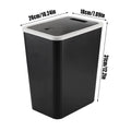 Trash Bin With Lid Rubbish Dustbin Recycling Bin With Press Top Slim Modern 13L For ome Kitchen Bathroom Bedroom Living Room Lootquake LLC