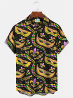 2024 Men's Mardi Gras Shirt 3D Print Short Sleeve Casual Shirts Streetwear Loose Plus Size Mens Hawaiian Shirts Tops T-Shirt Lootquake LLC