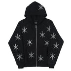 Men's Oversized Zip Hoodie Spider Print Hoodie Y2K Hip Hop Street Style Fashion Punk Sports Jacket Pullover Jacket Apparel Pi-Mart