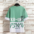 Men Casual T Shirt Letter Printed T-Shirt Hip Hop Y2K Streetwear Fashion Sport Gym Summer Washed Tops Men Clothing Trends 반팔 남자 Lootquake LLC