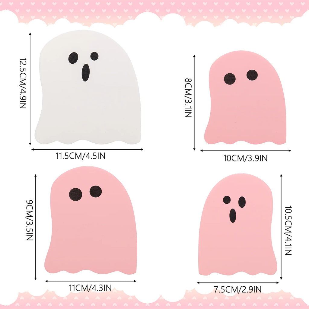 4PCS Wooden Desktop Ornaments Halloween Decoration Creative Funny Ghosts Halloween Party Home Decor Statue Gift Lootquake LLC
