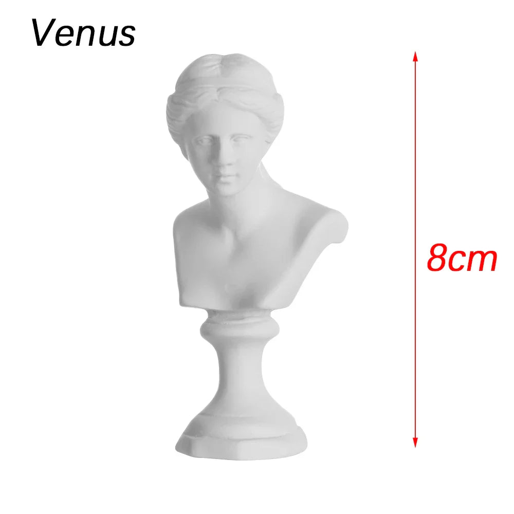 Mini Plaster Statue Greek Mythology Celebrities Famous Sculpture Figurine Drawing Practice Gypsum Bust Portraits Lootquake LLC