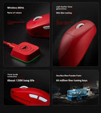 Waizowl OGM Pro V2 Hades Gaming Mouse Customize Wireless Three-Mode Paw3950 30000dpi Lightweight Gaming Mouse E-sports Ergonomic Lootquake LLC