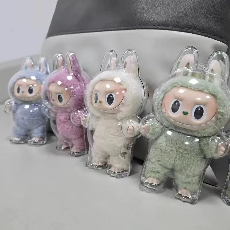 17cm Labubu Protector Case Labubu V1V2V3 Suitable for Wearing Clothes Protective Acrylic Storage Case Transparent DIY Gifts Lootquake LLC