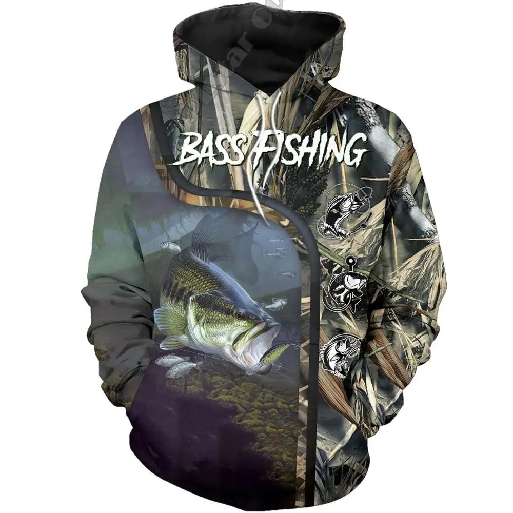 2024 Four Seasons Maple Leaf Camouflage 3D Sports Shirt Men's Fishing Outdoor Camping Hunting Clothing Jacket Men's Hoodie Pi-Mart