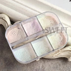 6 Grids Aurora Mirror Nails Powder Aurora Shiny Pearl Chrome Effect Pigments Gel Polish Laser Dust Glitter Manicure Decoration Lootquake LLC
