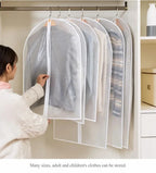 Clothes Dust Cover Plastic Waterproof Transparent Clothing Covers Home Storage Bag Clothing Hanging Garment Bag Wardrobe Storage Lootquake LLC