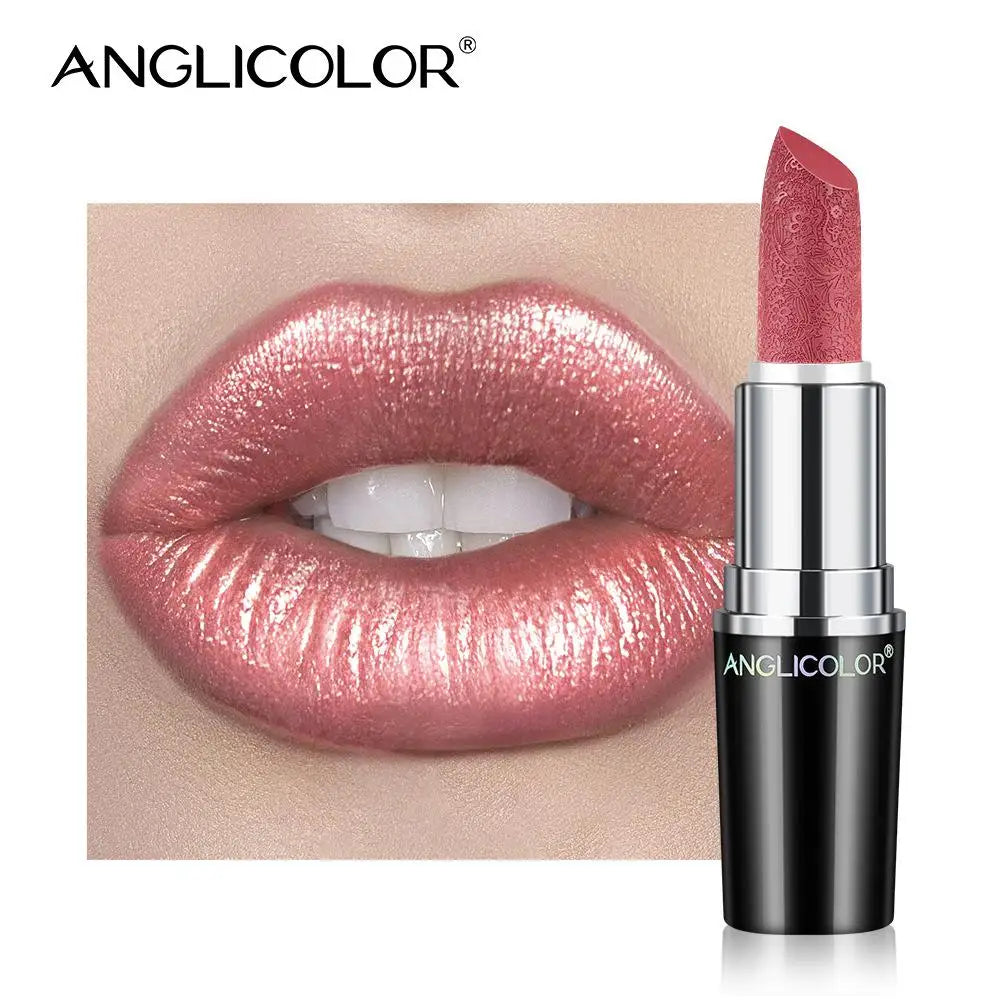 Fine Glitter Lipstick, Quicksand Gold Lipstick Non-sticky Non-fading Lipstick Pearlescent Long-lasting Silky Mermaid Lipstick Lootquake LLC