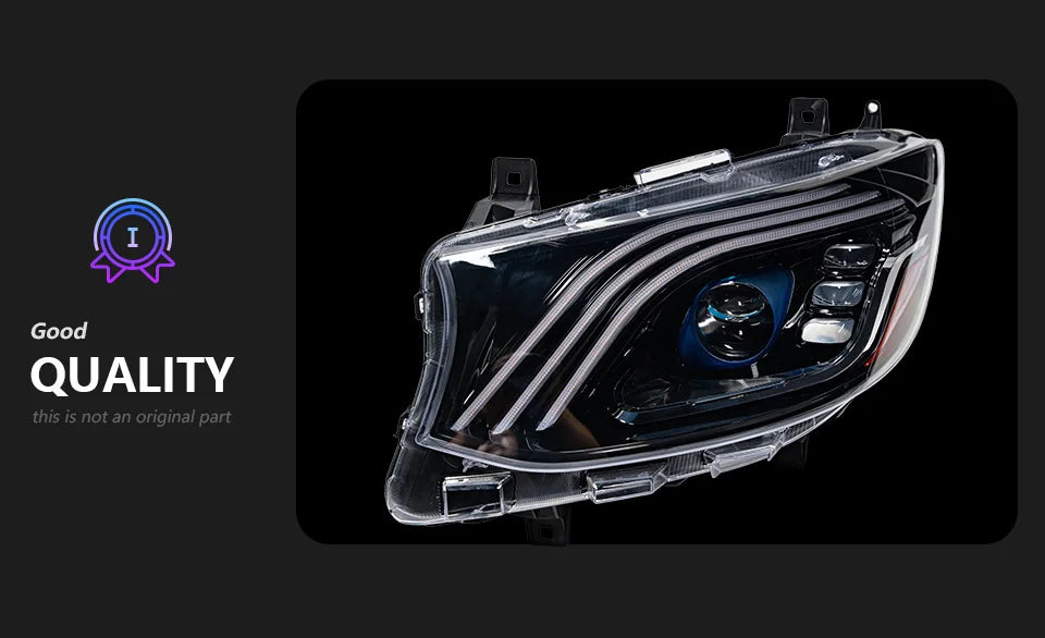 AKD Car Lights for Benz Sprinter Headlight Projector Lens Maybach Style Head Lamp DRL Automotive Accessories Lootquake LLC