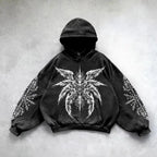 Harajuku hoodie dark punk print hoodies women oversized sweatshirt goth new couples y2k tops goth streetwear gothic clothes Lootquake LLC