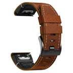 Garmin Leather Silicone QuickFit Band - Durable Stylish Strap - SJB-DIAMOND ELITES
