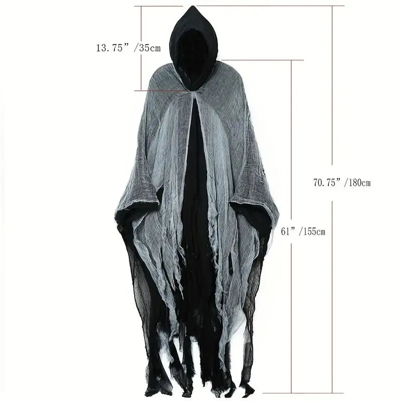 Halloween costume horror ghost clothes adult zombie cloak wizard robe wear secret room death dress up costume cloak Lootquake LLC