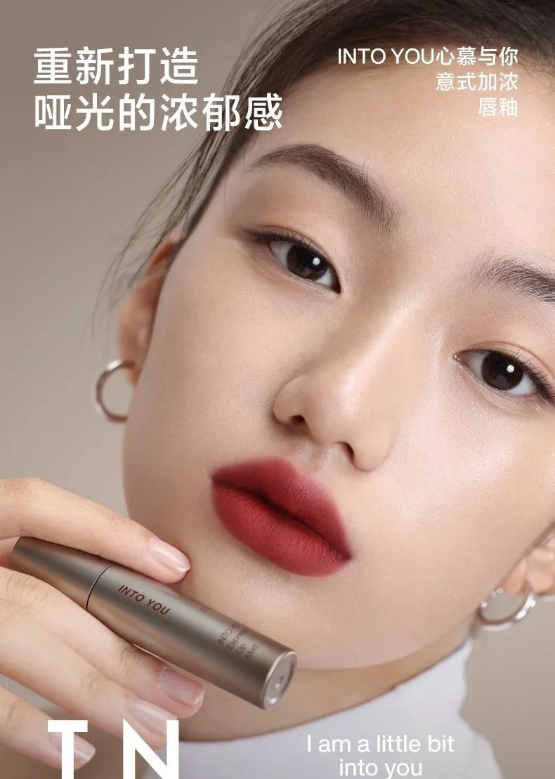 INTOYOU Matte Lipstick Longlasting Lip Clay Velvet Waterproof Lip Gloss Non-sumdge Non-stuicky Lip Stain Espresso Lips Makeup