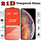 4Pcs 21D Tempered Glass for IPhone 13 11 Pro Max 12 Mini 7 8 6S Plus Screen Protectors for IPhone XS XR X SE Full Cover Glass High Quality Scratch Resistant Tempered Glass For iPhone Stevvex