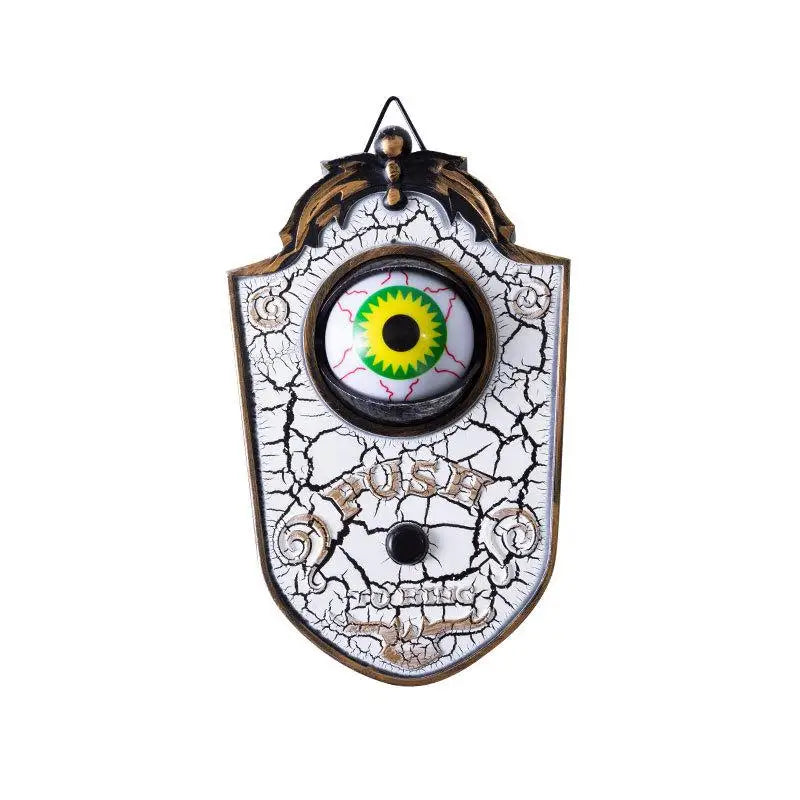 Halloween Decoration One-eyed Doorbell Horror Props Ghost's Day Glowing Home Hanging Electric Luminous Sounding Eyeball Doorbell Lootquake LLC