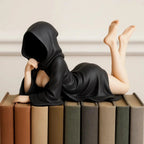 Mysterious Statue Black Robe Queen Bookshelf Statue, suitable as a gift for friends and family. Office desk decoration sculpture Lootquake LLC