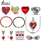 925 Silver Valentine's Day Snake Year Series Pendant Suitable for 925 Sterling Silver Original Women's Bracelet DIY Jewelry Gift Lootquake LLC