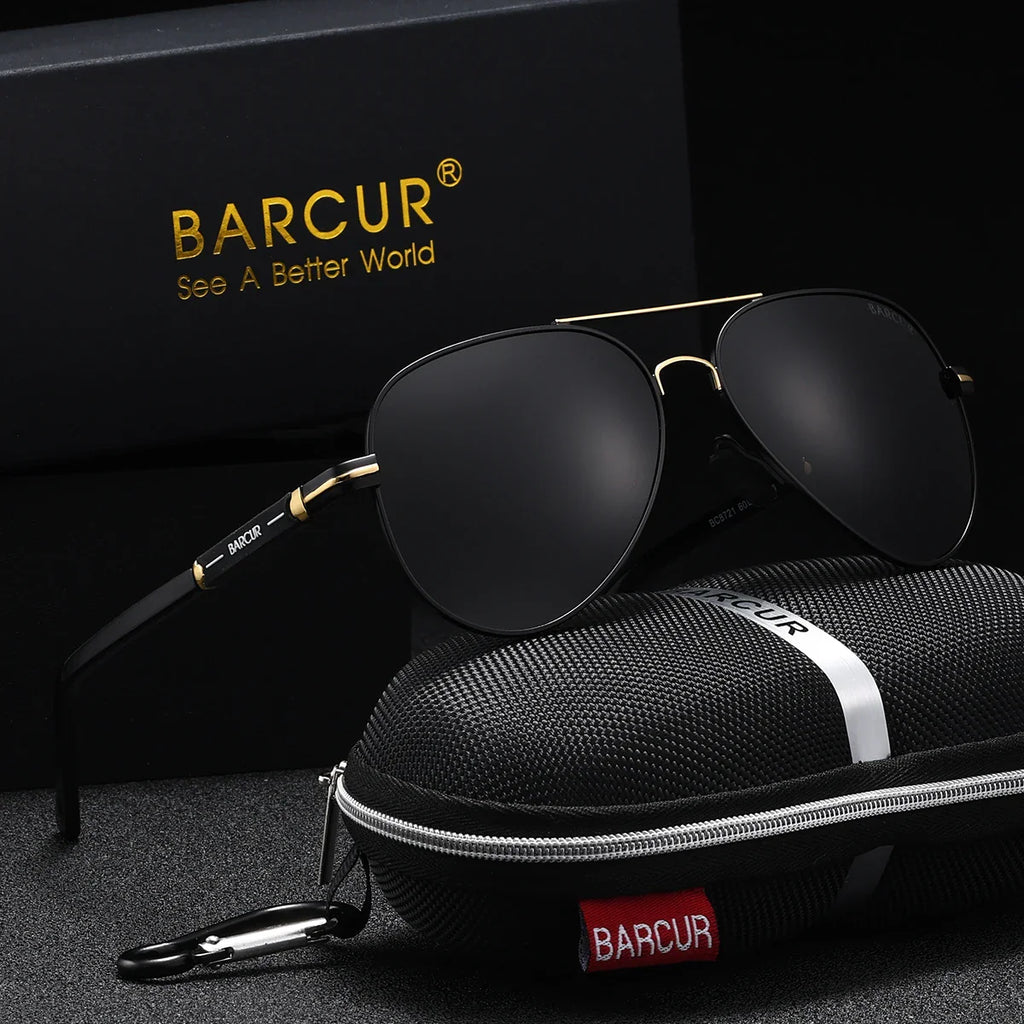 BARCUR Sunglasses Retro Chic Men Fashion Oversized Pilot Style Sunglasses with Mirrored TAC Lenses Durable Stainless Steel Frame for Hiking Outdoor Sports and Sun Protection for Summer Stevvex