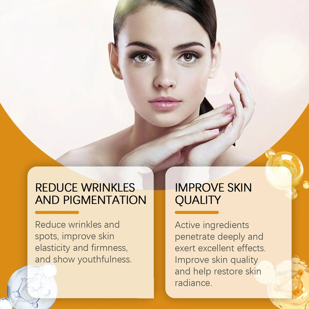 Vitamin C Facial Serum Anti Aging Deep Hydrating Fade Fine Wrinkles Brightening Moisturizing Repair Nourishing Skin Care Essence Lootquake LLC