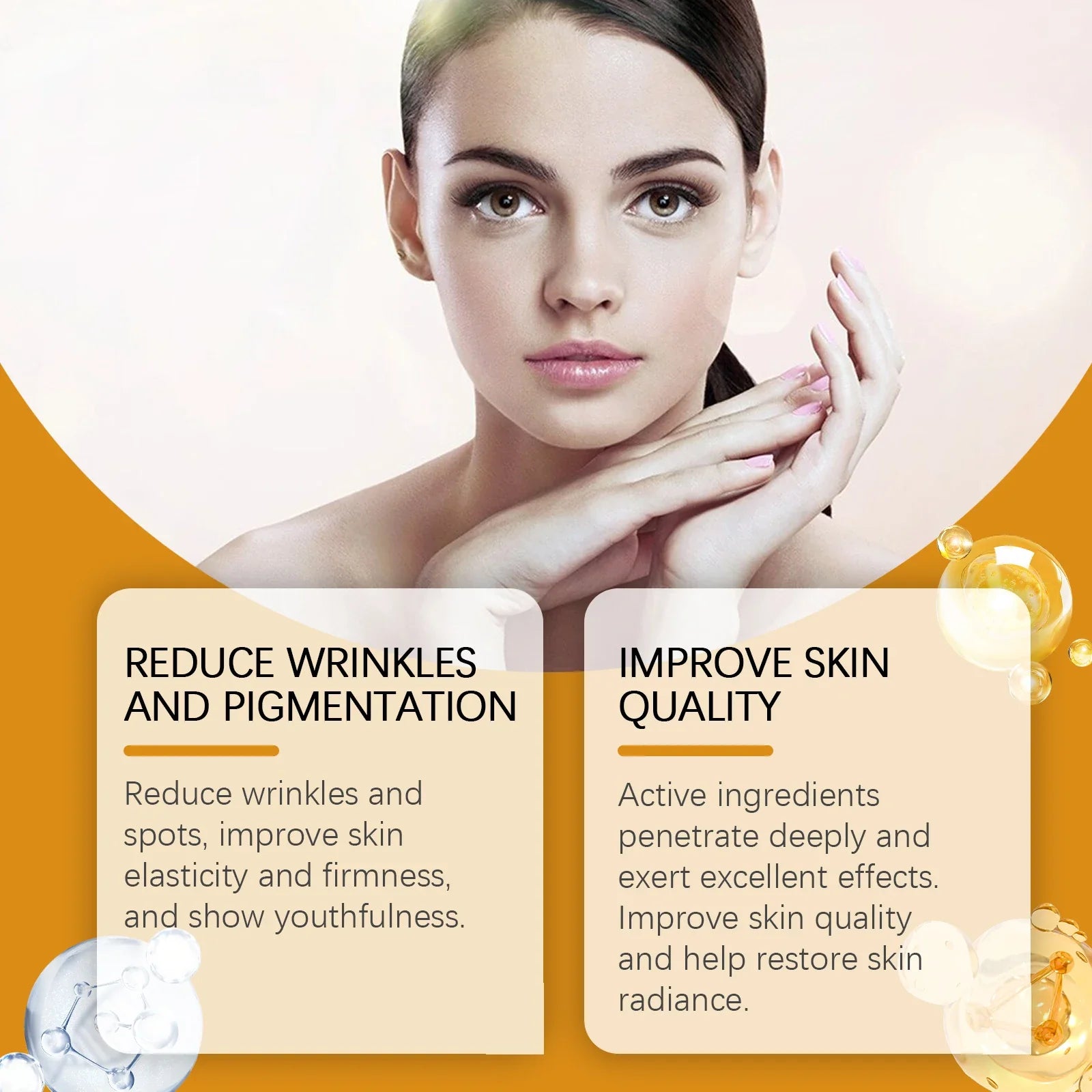 Vitamin C Facial Serum Anti Aging Deep Hydrating Fade Fine Wrinkles Brightening Moisturizing Repair Nourishing Skin Care Essence Lootquake LLC