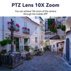 6K 12MP Outdoor WiFi Camera Three Screen Three Lens 10X Zoom PTZ Automatic Tracking Audible Visual Alarm Security Camera Lootquake LLC