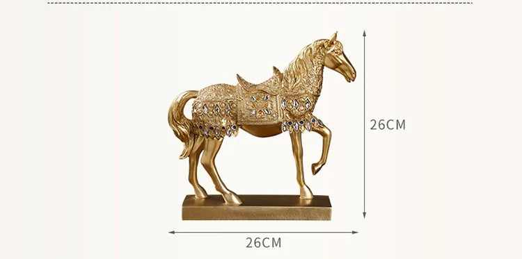 Resin Horse Sculpture, Animal Statue, European Style, Souvenir Gift, Living Room, Office, Study, Desktop Decoration, Gifts