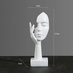 Resin Abstract Statue Desktop Ornaments Sculpture Figurines Face Character Nordic Light Luxury Art Crafts Office Home Decor Lootquake LLC