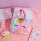 Plush Unicorn Single Shoulder Crossbody Bag for Children's Coin Purse Girl Travel Handbag Cute Student Gift Storage Pencil Bags Lootquake LLC