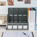Detachable A4 Document Organizer - Desktop Bookshelf & File Holder, Durable PP Material, Office Supplies Storage Rack Lootquake LLC