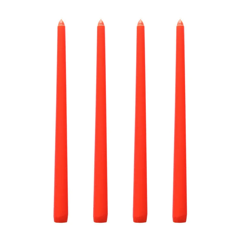 30CM Taper Candle 4 Pack - Home Interior Long Burning Dripless and Smokeless Candles Unscented - Valentines Candles for Home Lootquake LLC