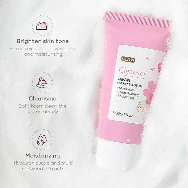 Vitamin C Facial Cleanser Skin Deep Cleansing Moisturizing Blackhead Removal skincare Face Wash Foam Face Cleanser Skin Care Lootquake LLC