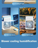 3 In 1 Fan AIr Conditioner Household Small Air Cooler LED Night Light Portable Humidifier Air Adjustment Fan Office Home Fan New Lootquake LLC