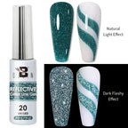 5ML Gold Silver Metallic Liner Paint Gel Polish Chrome Mirror Metal Effect Super Bright French UV LED Semi Permanent Nail Gel Lootquake LLC
