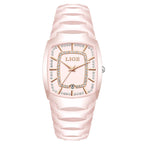 Women's White Ceramic Crystal Bracelet Watch Quartz Gift