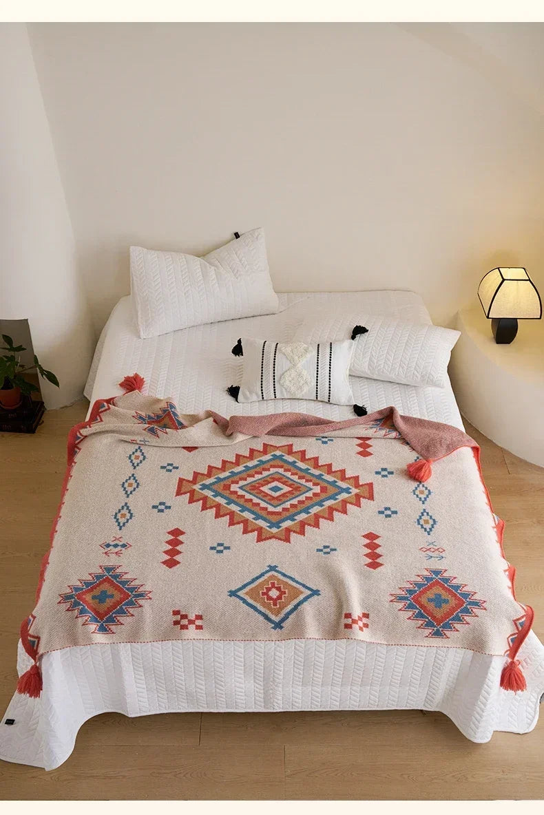 Bohemian Blanket Soft Sofa Cover Summer Blanket Office Nap Blankets Air Conditioning Blankets Knit Blanket For Travel Lootquake LLC