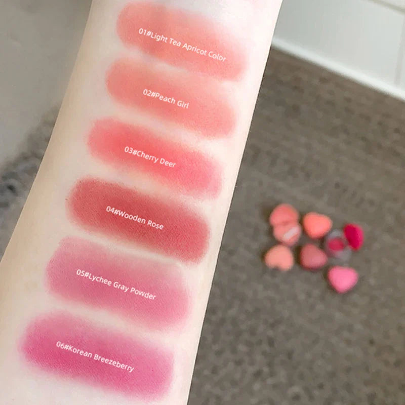 Gegebear Heart-Shaped Lip and Cheek Balm — Fine-Milled, Soft Matte Finish with Delicate Pink Tones for a Blushing Look Lootquake LLC