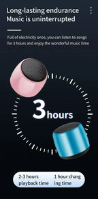Mini Bluetooth Speaker HD Sound with Bass Smallest Wireless Speaker for Phone PC Tablet with Selfie Button Call Function Cute Lootquake LLC