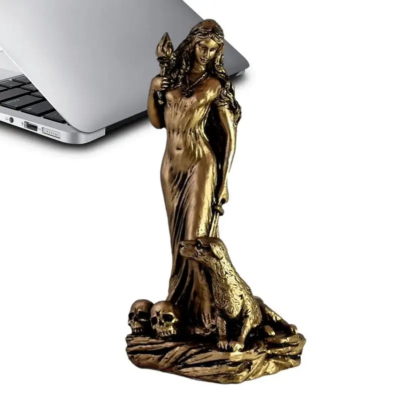 Goddess Statue Resin Sculpture Figurine Retro Witch Statue Goddess Spiritual Figurine Craft Art Statue for Home Decoration Lootquake LLC