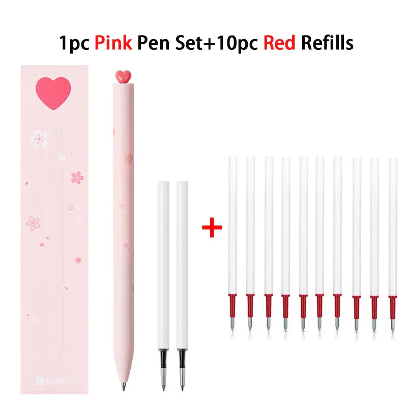 KACO Gel Pens Sets School Office Supplies for Kids 0.5mm High-capacity Heart / Star Sign Writing Gadgets Love Gift Cute Items Lootquake LLC