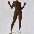 Yoga Jumpsuit Long Sleeved Zipper Rompers THRIXINE