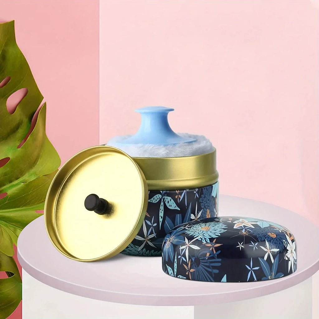 Powder Puff and Powder Container for Body Dusting Powder Case with Puff fo Women Loose Powder Containers with Puff for Travel Lootquake LLC