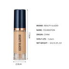 BEAUTY GLAZED 6 Color Liquid Foundation,Full Coverage, Long-Lasting, Waterproof, Natural Effect,Hydrating Lootquake LLC