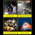 Powerful Solar LED Camping Lamp Waterproof Portable Lanterns Emergency Lights For BBQ Hiking USB Rechargeable Tent Lanterns