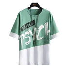 Men Casual T Shirt Letter Printed T-Shirt Hip Hop Y2K Streetwear Fashion Sport Gym Summer Washed Tops Men Clothing Trends 반팔 남자 Lootquake LLC