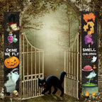 Halloween Couplet Pumpkin Horror Spider Web Atmosphere Decoration Hanging Flag Ghost Festival Porch Holiday Home Wall Decor Lootquake LLC