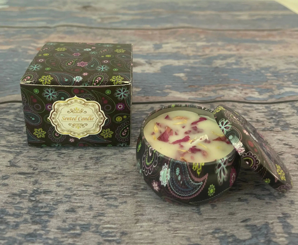 Soybean wax dried flower scented candle? Wedding companion gift birthday gift floral fragrance incense candle Lootquake LLC